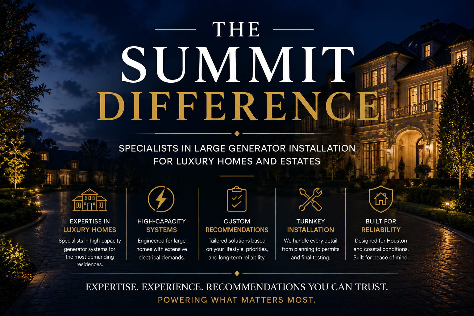 Luxury Home Generators Houston