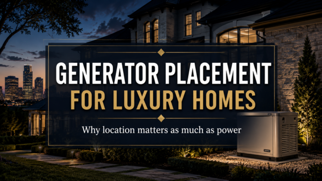 Generator Placement for Luxury Homes