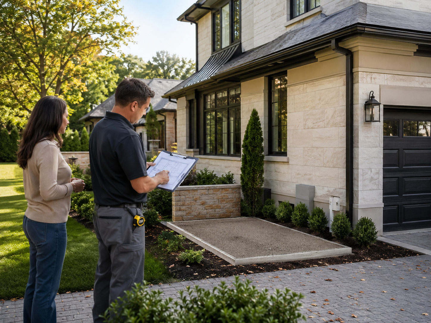 Generator placement planning for a luxury home